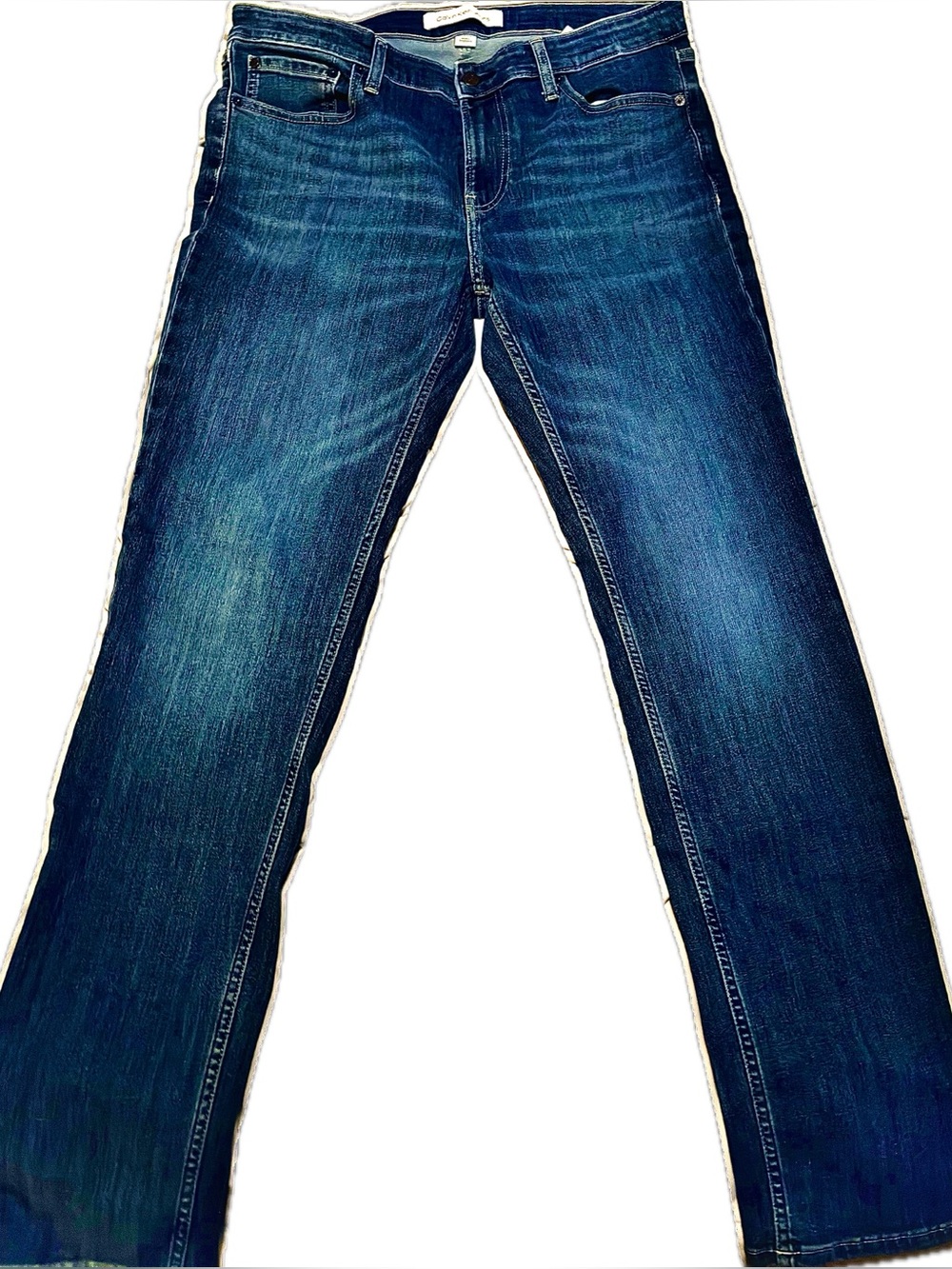 Calvin Klein - Men's Dark Blue Slim Fit Jeans 34x32 - stretch waistband